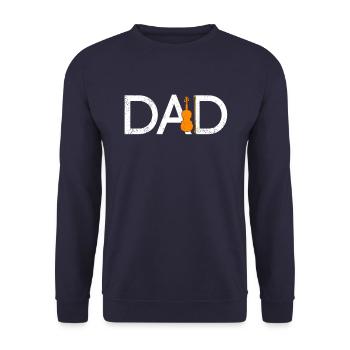 Violin Papa - Unisex Sweatshirt - navy - Front - Alina (178cm) & Michal (187cm)