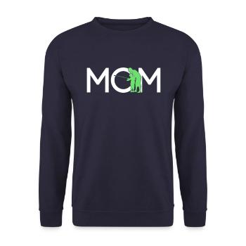 Fishing Mom - Unisex Sweatshirt - navy - Front - Alina (178cm) & Michal (187cm)