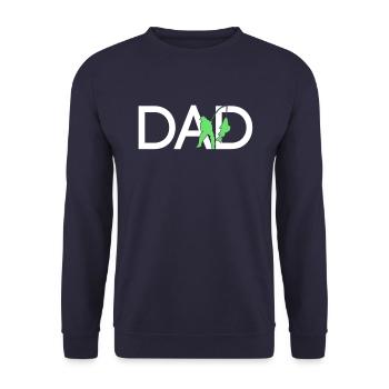 Angeln Papa - Unisex Pullover - Navy - Vorne - Alina (178cm) & Michal (187cm)