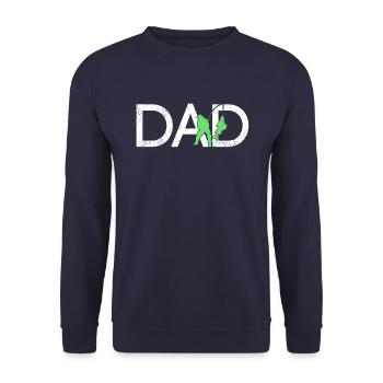 Angeln Papa - Unisex Pullover - Navy - Vorne - Alina (178cm) & Michal (187cm)