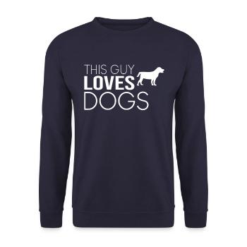 Type Dog Saying - Unisex Sweatshirt - navy - Front - Alina (178cm) & Michal (187cm)