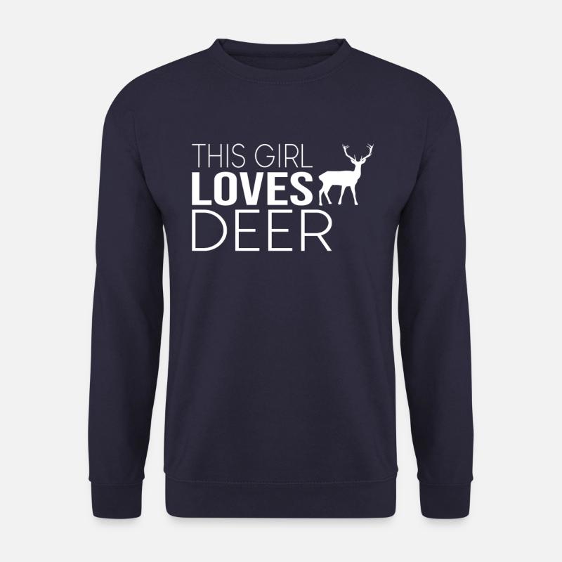Mädchen Hirsch Spruch - Unisex Pullover - Navy