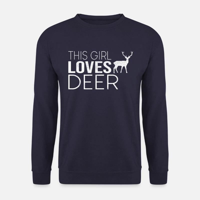 Mädchen Hirsch Spruch - Unisex Pullover - Navy