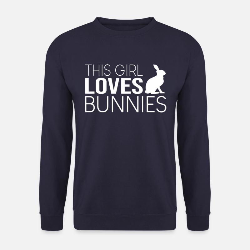 Mädchen Hase Spruch - Unisex Pullover - Navy