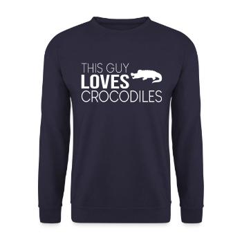 Type Crocodile Dicton - Sweat-shirt Unisexe - marine - Devant - Alina (178cm) & Michal (187cm)