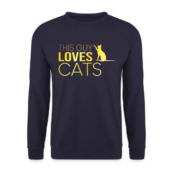 Type Cat Disant - Sweat-shirt Unisexe - marine - Devant - Alina (178cm) & Michal (187cm)