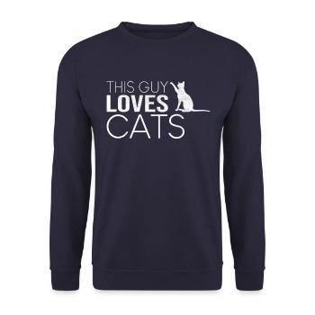 Type Cat Disant - Sweat-shirt Unisexe - marine - Devant - Alina (178cm) & Michal (187cm)