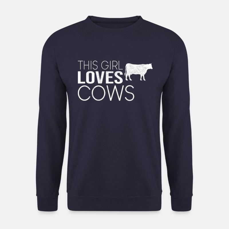 Mädchen Kuh Spruch - Unisex Pullover - Navy