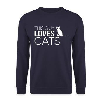 Type Cat Disant - Sweat-shirt Unisexe - marine - Devant - Alina (178cm) & Michal (187cm)