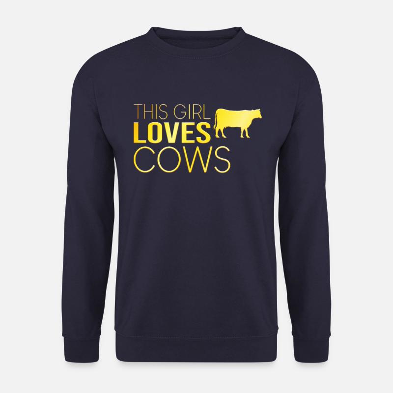 Mädchen Kuh Spruch - Unisex Pullover - Navy
