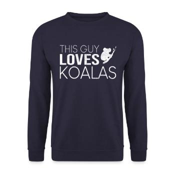 Type Koala Saying - Unisex Sweatshirt - navy - Front - Alina (178cm) & Michal (187cm)