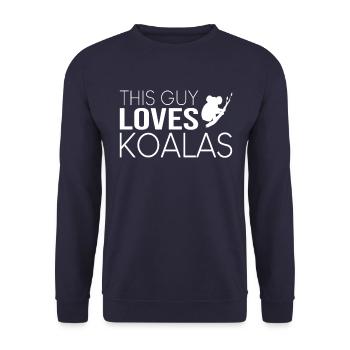 Type Koala Saying - Unisex Sweatshirt - navy - Front - Alina (178cm) & Michal (187cm)
