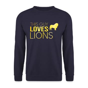 Type Lion Dicton - Sweat-shirt Unisexe - marine - Devant - Alina (178cm) & Michal (187cm)