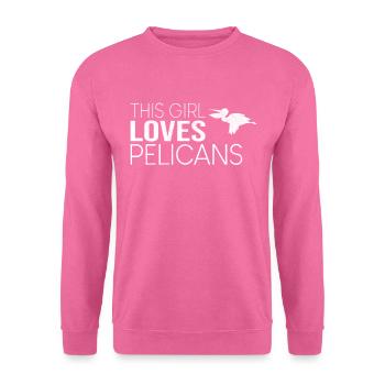 Fille Pelikan Disant - Sweat-shirt Unisexe - rose - Devant