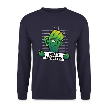 Most Wanted Ear Wash Cactus - Unisex Sweatshirt - navy - Front - Alina (178cm) & Michal (187cm)