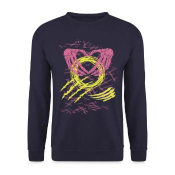 My Design - Unisex Pullover - Navy - Vorne - Alina (178cm) & Michal (187cm)