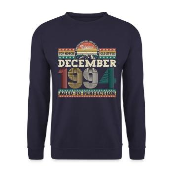 Original December 1994 28th birthday gift - Unisex Sweatshirt - navy - Front - Alina (178cm) & Michal (187cm)