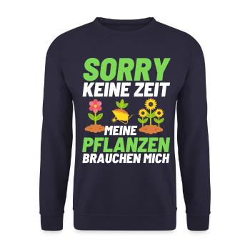 Gärtner Opa Garten Vater Gartenarbeit - Unisex Pullover - Navy - Vorne - Alina (178cm) & Michal (187cm)