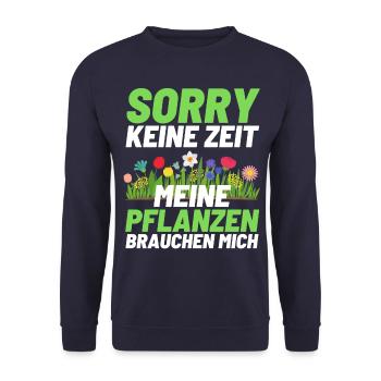 Gärtner Opa Garten Vater Gartenarbeit - Unisex Pullover - Navy - Vorne - Alina (178cm) & Michal (187cm)
