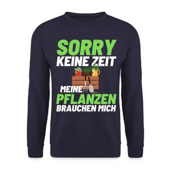 Gärtner Opa Garten Vater Gartenarbeit - Unisex Pullover - Navy - Vorne - Alina (178cm) & Michal (187cm)