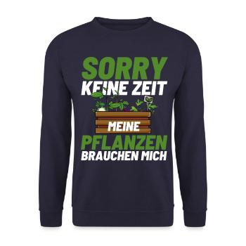 Gärtner Opa Garten Vater Gartenarbeit - Unisex Pullover - Navy - Vorne - Alina (178cm) & Michal (187cm)