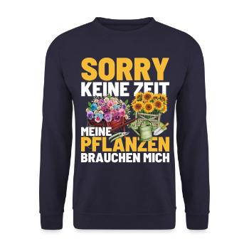 Gärtner Opa Garten Vater Gartenarbeit - Unisex Pullover - Navy - Vorne - Alina (178cm) & Michal (187cm)