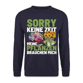 Gärtner Opa Garten Vater Gartenarbeit - Unisex Pullover - Navy - Vorne - Alina (178cm) & Michal (187cm)