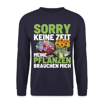 Gärtner Opa Garten Vater Gartenarbeit - Unisex Pullover - Navy - Vorne - Alina (178cm) & Michal (187cm)