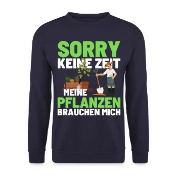 Gärtner Opa Garten Vater Gartenarbeit - Unisex Pullover - Navy - Vorne - Alina (178cm) & Michal (187cm)