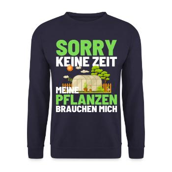 Gärtner Opa Garten Vater Gartenarbeit - Unisex Pullover - Navy - Vorne - Alina (178cm) & Michal (187cm)