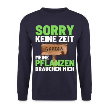 Gärtner Opa Garten Vater Gartenarbeit - Unisex Pullover - Navy - Vorne - Alina (178cm) & Michal (187cm)
