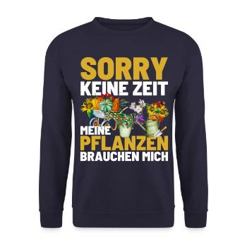 Gärtner Opa Garten Vater Gartenarbeit - Unisex Pullover - Navy - Vorne - Alina (178cm) & Michal (187cm)