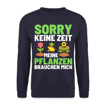 Gärtner Opa Garten Vater Gartenarbeit - Unisex Pullover - Navy - Vorne - Alina (178cm) & Michal (187cm)
