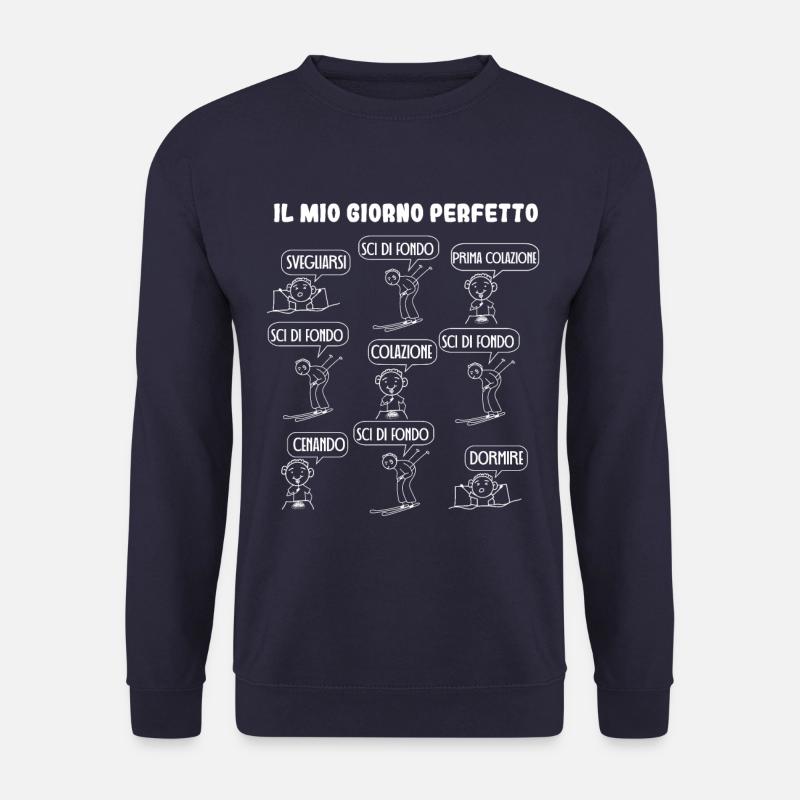 Ma journée parfaite de ski de fond - Sweat-shirt Unisexe - marine