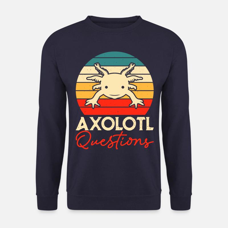 axolotls questions - Unisex Pullover - Navy