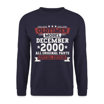 Classic Car Décembre 2000 - Cadeau du 22e anniversaire - Sweat-shirt Unisexe - marine - Devant - Alina (178cm) & Michal (187cm)