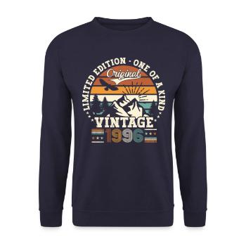 Vintage Vintage 1996 26th Birthday Gift Man - Sweat-shirt Unisexe - marine - Devant - Alina (178cm) & Michal (187cm)