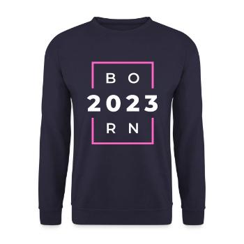 Né en 2023 - Né en 2023 ou - Sweat-shirt Unisexe - marine - Devant - Alina (178cm) & Michal (187cm)