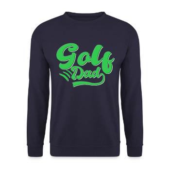 Golf Papa Geschenk - Unisex Pullover - Navy - Vorne - Alina (178cm) & Michal (187cm)