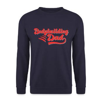 Musculation Papa Cadeau - Sweat-shirt Unisexe - marine - Devant - Alina (178cm) & Michal (187cm)