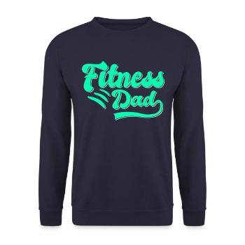 Fitness Papa Cadeau - Sweat-shirt Unisexe - marine - Devant - Alina (178cm) & Michal (187cm)