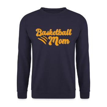 Basketball Mama Geschenk - Unisex Pullover - Navy - Vorne - Alina (178cm) & Michal (187cm)