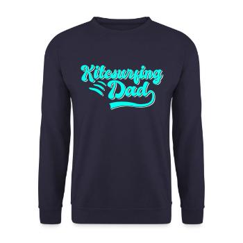 Kite surfen Papa Geschenk - Unisex Pullover - Navy - Vorne - Alina (178cm) & Michal (187cm)