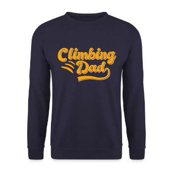 Climbing Papa Gift - Unisex Sweatshirt - navy - Front - Alina (178cm) & Michal (187cm)