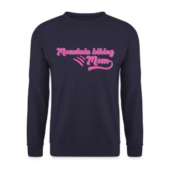 Mountain biking Mama - Unisex Pullover - Navy - Vorne - Alina (178cm) & Michal (187cm)
