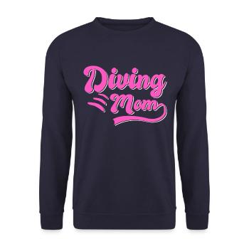 Diving Mama Gift - Unisex Sweatshirt - navy - Front - Alina (178cm) & Michal (187cm)