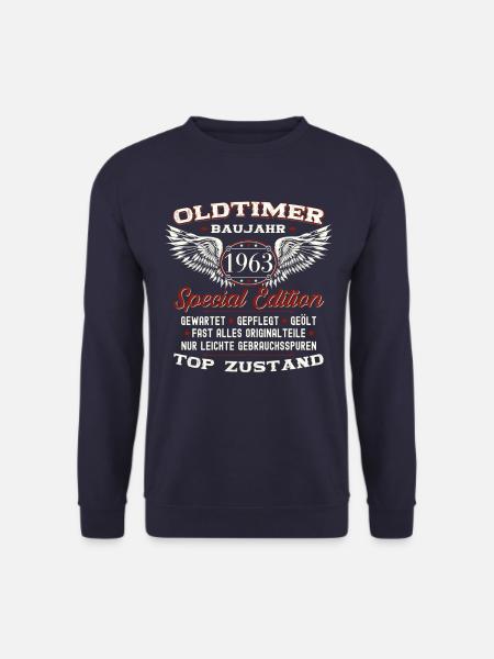 60. Geburtstag Oldtimer Jahrgang 1963 Geschenk - Unisex Pullover - Navy