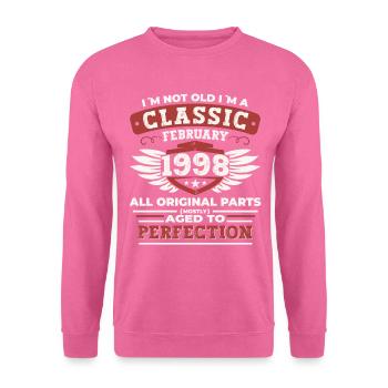 25th birthday February Born 1998 Gift - Unisex Sweatshirt - pink - Front