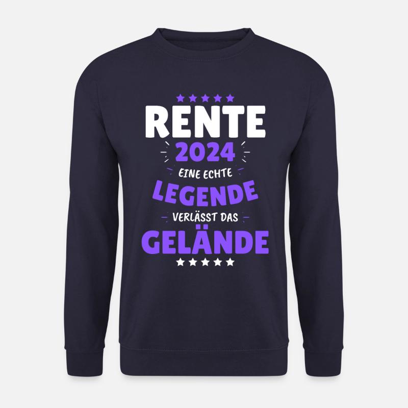 RENTE 2024, EINE LEGENDE VERLÄSST DAS GELÄNDE! - Unisex Pullover - Navy