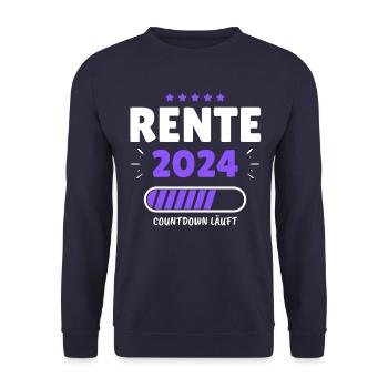 Rente 2024 - Der Countdown läuft! Das lustige - Unisex Pullover - Navy - Vorne - Alina (178cm) & Michal (187cm)